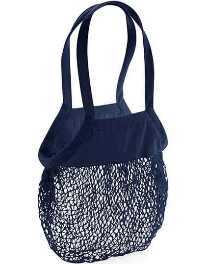 Organic Cotton Mesh Grocery Bag - Navy
