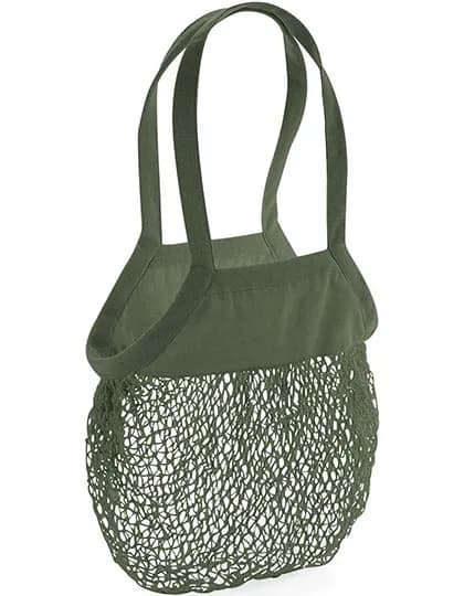 Organic Cotton Mesh Grocery Bag - Olive Green