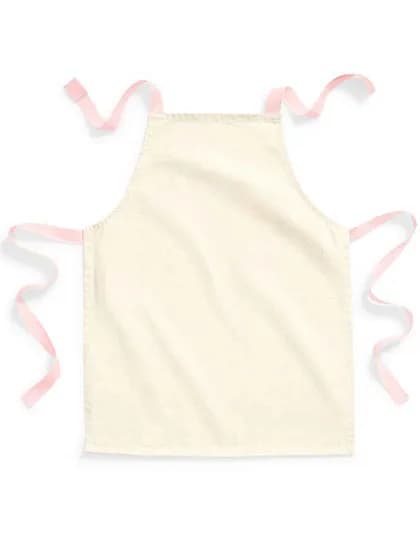 Fairtrade Cotton Junior Craft Apron - Natural/Pastel Pink