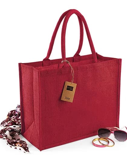 Jute Classic Shopper - Red/Red