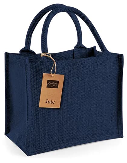 Jute Mini Gift Bag - Navy/Navy