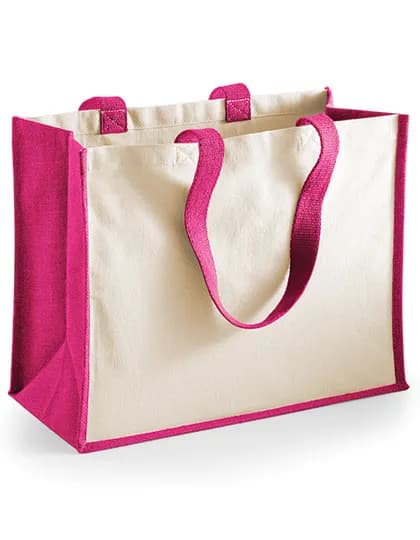 Printers Jute Classic Shopper - Fuchsia
