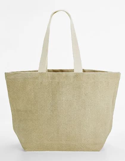 Soft Washed Jute Beach Bag - Natural