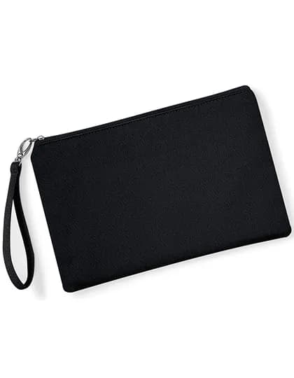 Canvas Wristlet Pouch - Black/Black