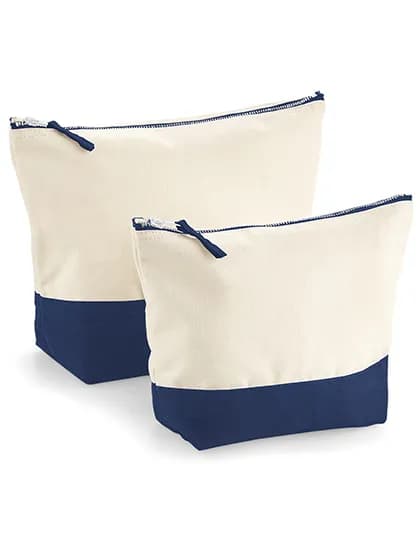 Dipped Base Canvas Accessory Bag - Natural/Navy