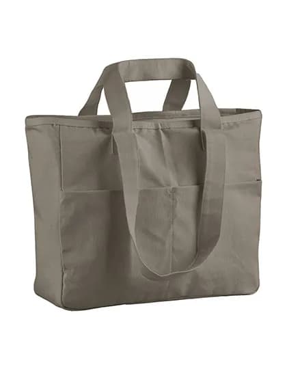 Double Handle Cargo Pocket Bag - Mushroom