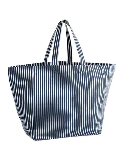 Oversized Beach Bag - Navy Stripe
