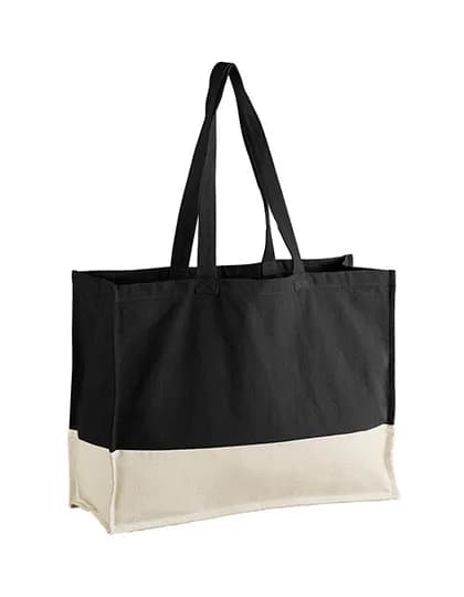 EarthAware® Organic Contrast Shopper - Black/Natural
