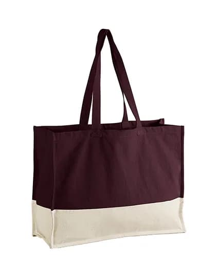 EarthAware® Organic Contrast Shopper - Oxblood/Natural