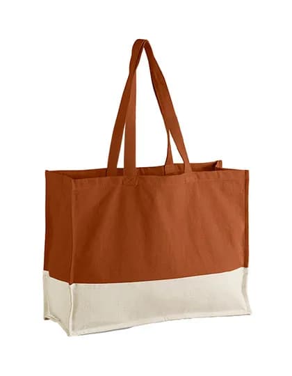 EarthAware® Organic Contrast Shopper - Pumpkin/Natural