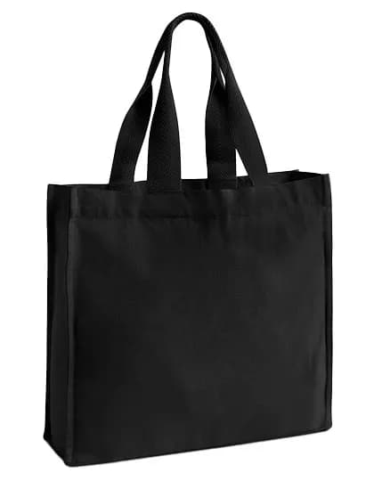 Chevron Handle Shopper - Black