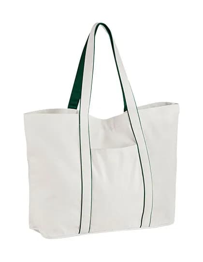 Courtside Large Bag - Soft White/Bottle Green