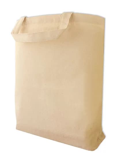 Canvas Carrier Bag Short Handle - Natural
