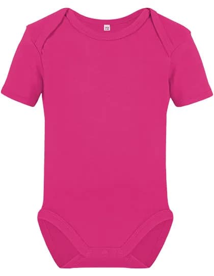 Organic Baby Bodysuit Short Sleeve Bailey 01 - Cherry Pink