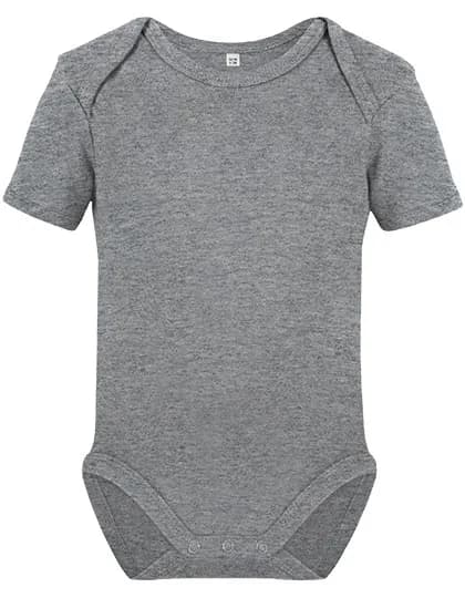 Organic Baby Bodysuit Short Sleeve Bailey 01 - Heather Grey