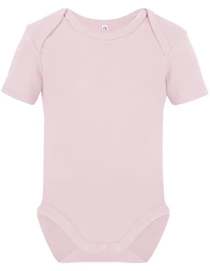 Organic Baby Bodysuit Short Sleeve Bailey 01 - Powder Pink