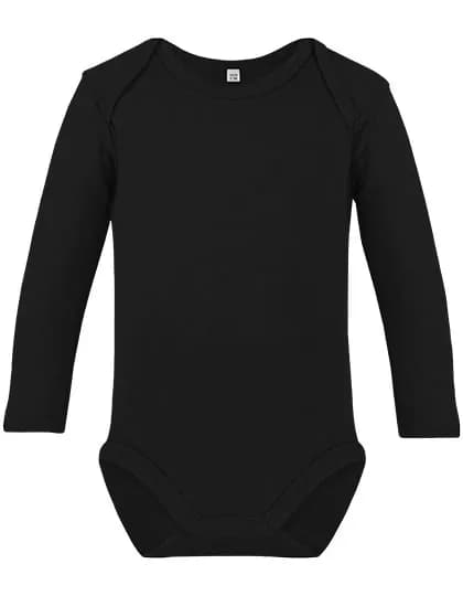 Organic Baby Bodysuit Long Sleeve Bailey 02 - Black