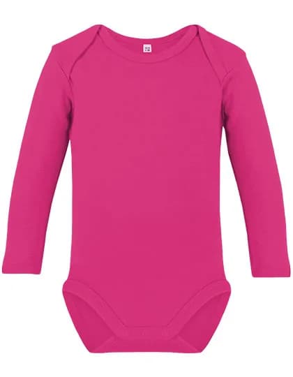 Organic Baby Bodysuit Long Sleeve Bailey 02 - Cherry Pink