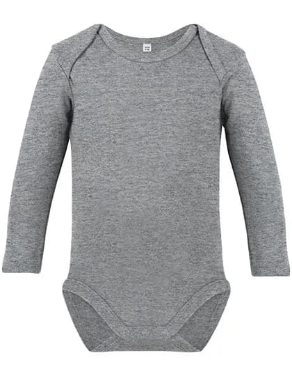 Organic Baby Bodysuit Long Sleeve Bailey 02 - Heather Grey
