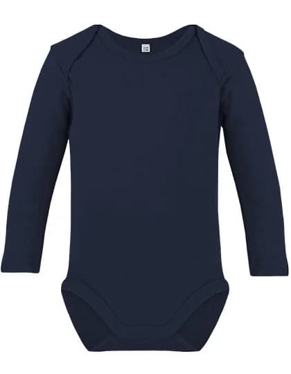 Organic Baby Bodysuit Long Sleeve Bailey 02 - Navy
