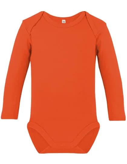 Organic Baby Bodysuit Long Sleeve Bailey 02 - Orange