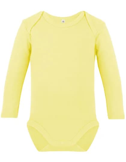 Organic Baby Bodysuit Long Sleeve Bailey 02 - Pastel Yellow