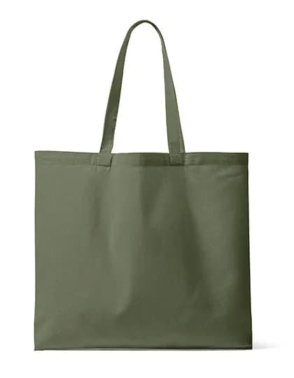 Organic Canvas Carrier Bag Medium Long Handle London 02 - Military Green