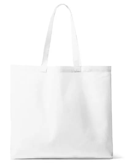 Organic Canvas Carrier Bag Medium Long Handle London 02 - White