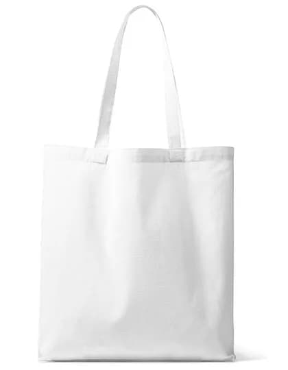 Organic Canvas Carrier Bag Long Handle London 01 - White