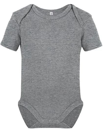 Organic Baby Bodysuit Short Sleeve Rebel 01 - Heather Grey