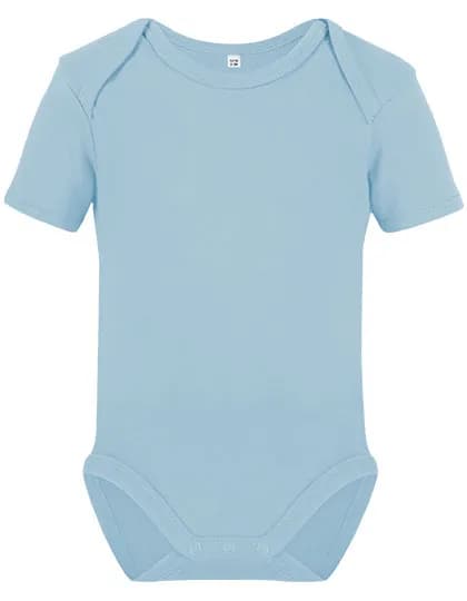 Organic Baby Bodysuit Short Sleeve Rebel 01 - Powder Blue