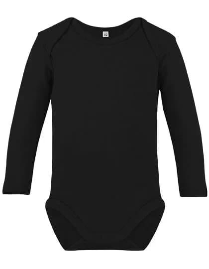 Organic Baby Bodysuit Long Sleeve Rebel 02 - Black