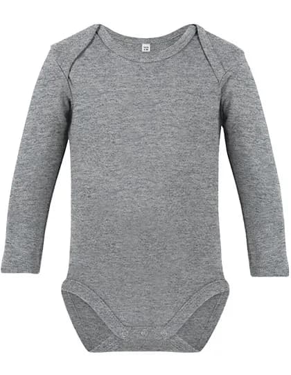 Organic Baby Bodysuit Long Sleeve Rebel 02 - Heather Grey