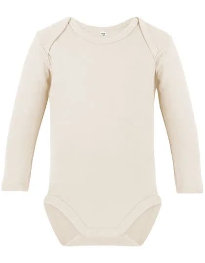Organic Baby Bodysuit Long Sleeve Rebel 02 - Natural