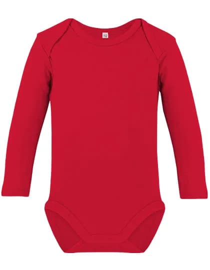 Organic Baby Bodysuit Long Sleeve Rebel 02 - Red