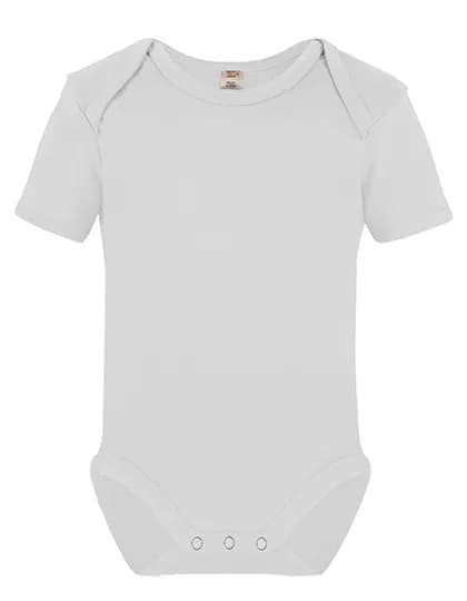 Short Sleeve Baby Bodysuit Polyester - White