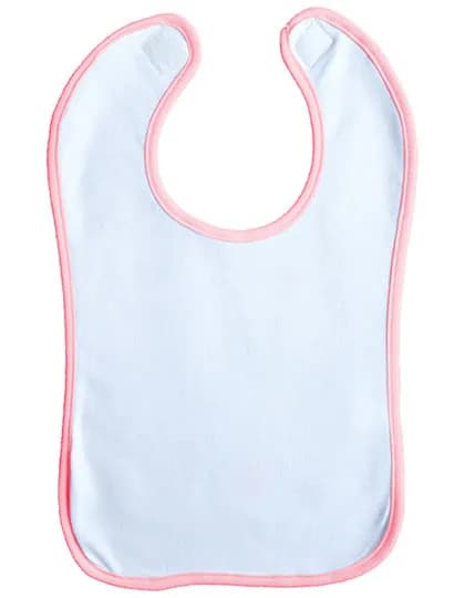 Baby Bib Double Layer - White/Babypink