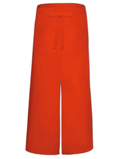 Bistro Apron With Split And Front Pocket - Orange