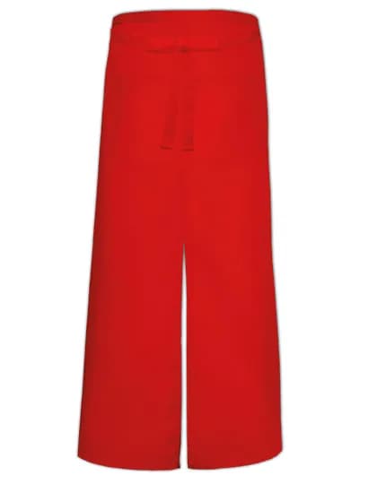 Bistro Apron With Split And Front Pocket - Red