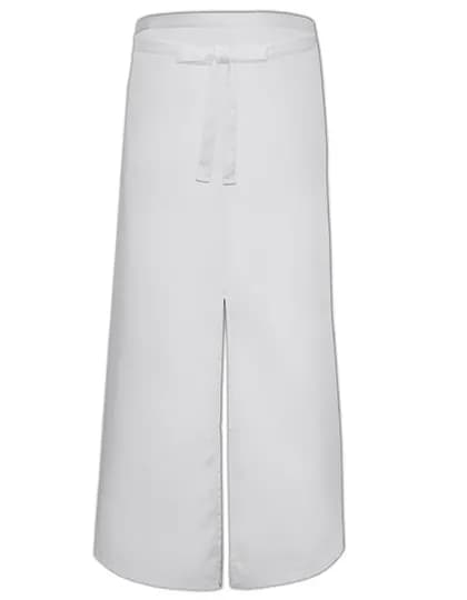 Bistro Apron With Split - White
