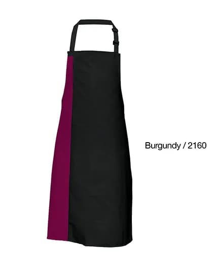 Duo Apron - Black/Burgundy (ca. Pantone 216)