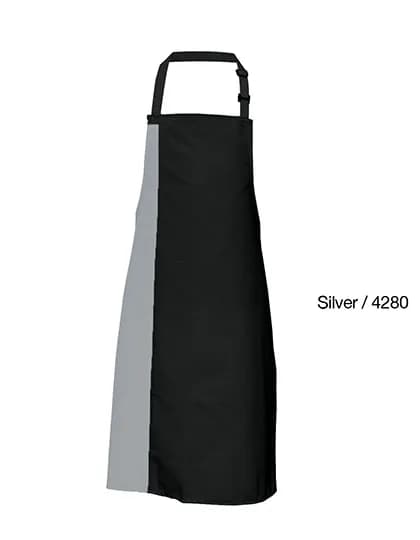 Duo Apron - Black/Pale Grey (Silver) (ca. Pantone 428)