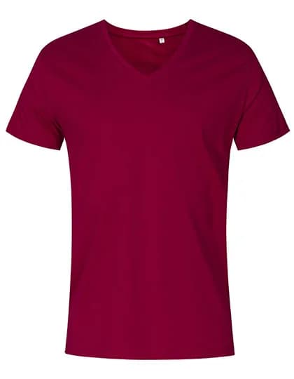 Men´s V-Neck T-Shirt - Berry