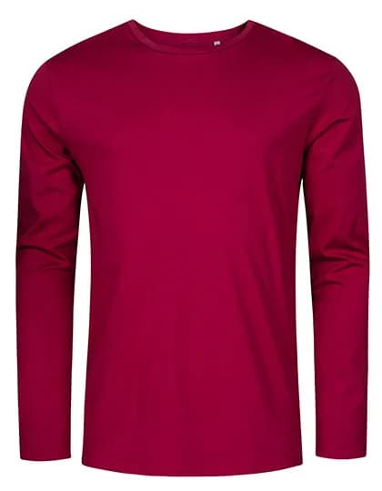 Men´s Roundneck T-Shirt Long Sleeve - Berry
