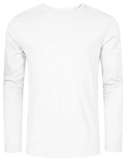 Men´s Roundneck T-Shirt Long Sleeve - White