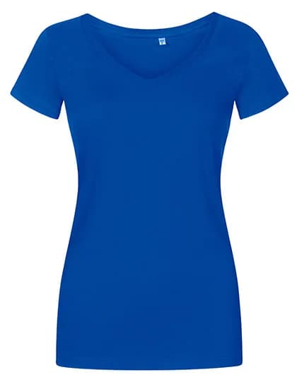 Women´s V-Neck T-Shirt - Azur Blue