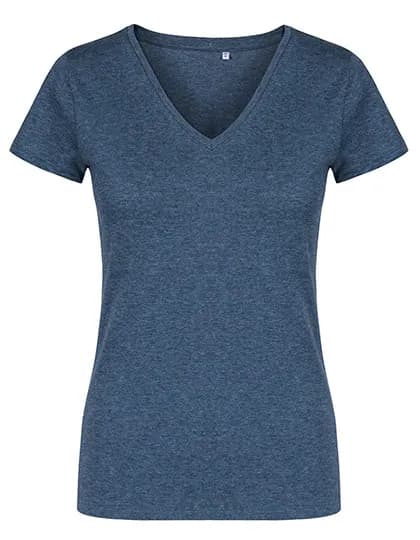 Women´s V-Neck T-Shirt - Heather Navy