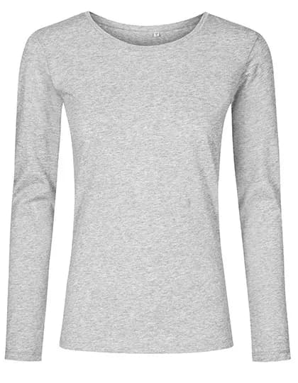 Women´s Roundneck T-Shirt Long Sleeve - Heather Grey