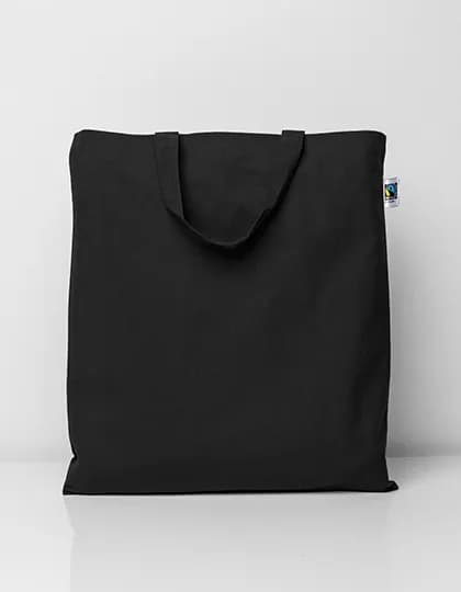 Fairtrade Cotton Bag Short Handles - Black