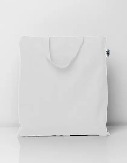 Fairtrade Cotton Bag Short Handles - White